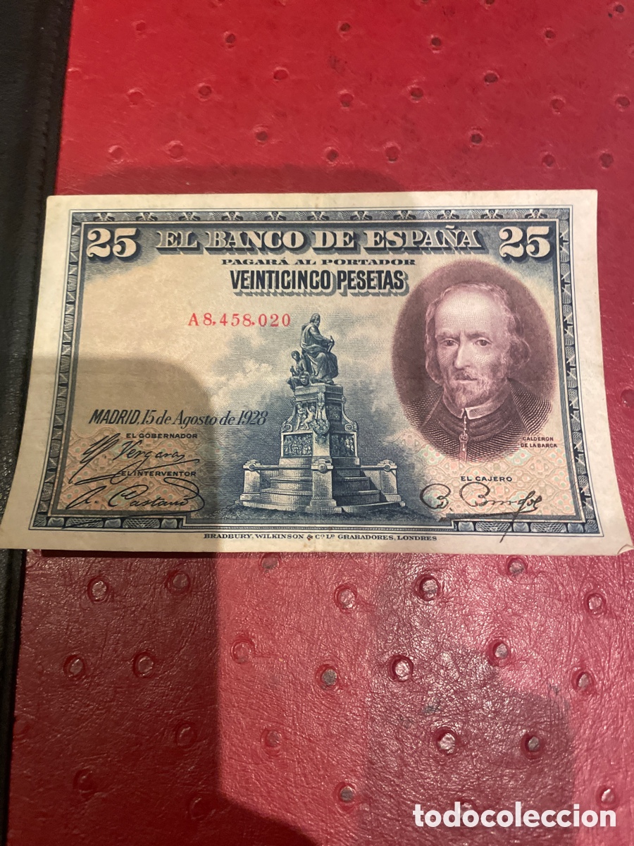 Billetes espa&ntilde;oles: BILLETE DE ESPA&Ntilde;A DE 1928 DE 25 PESETAS
