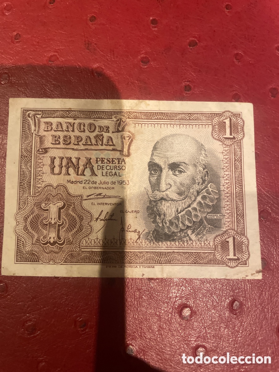 Billetes espa&ntilde;oles: BILLETE DE ESPA&Ntilde;A DE 1953 DE 1 PESETA
