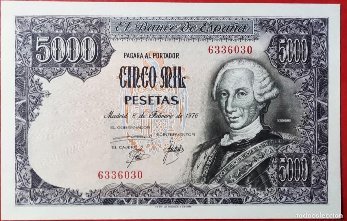 Billetes espa&ntilde;oles: SIN SERIE * SIN CIRCULAR SC | SOLO ACEPTO PAYPAL| BILLETE 5000 PESETAS 1976 LEER DESCRIPCION