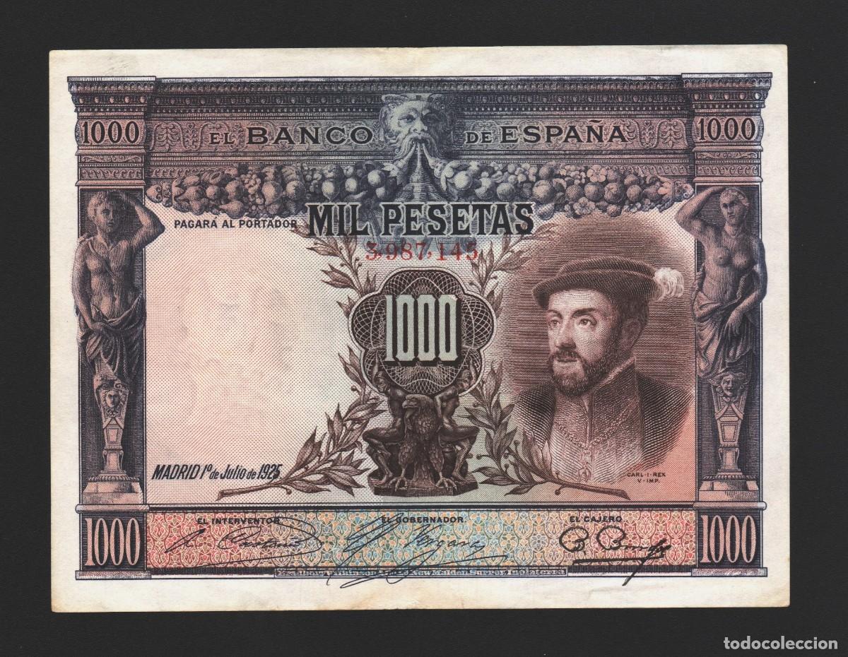 Billetes espa&ntilde;oles: RARO AS&Iacute; EXCELENTE EJEMPLAR | SOLO ACEPTO PAYPAL| BILLETE 1000 PESETAS 1925 LEER DESCRIPCION
