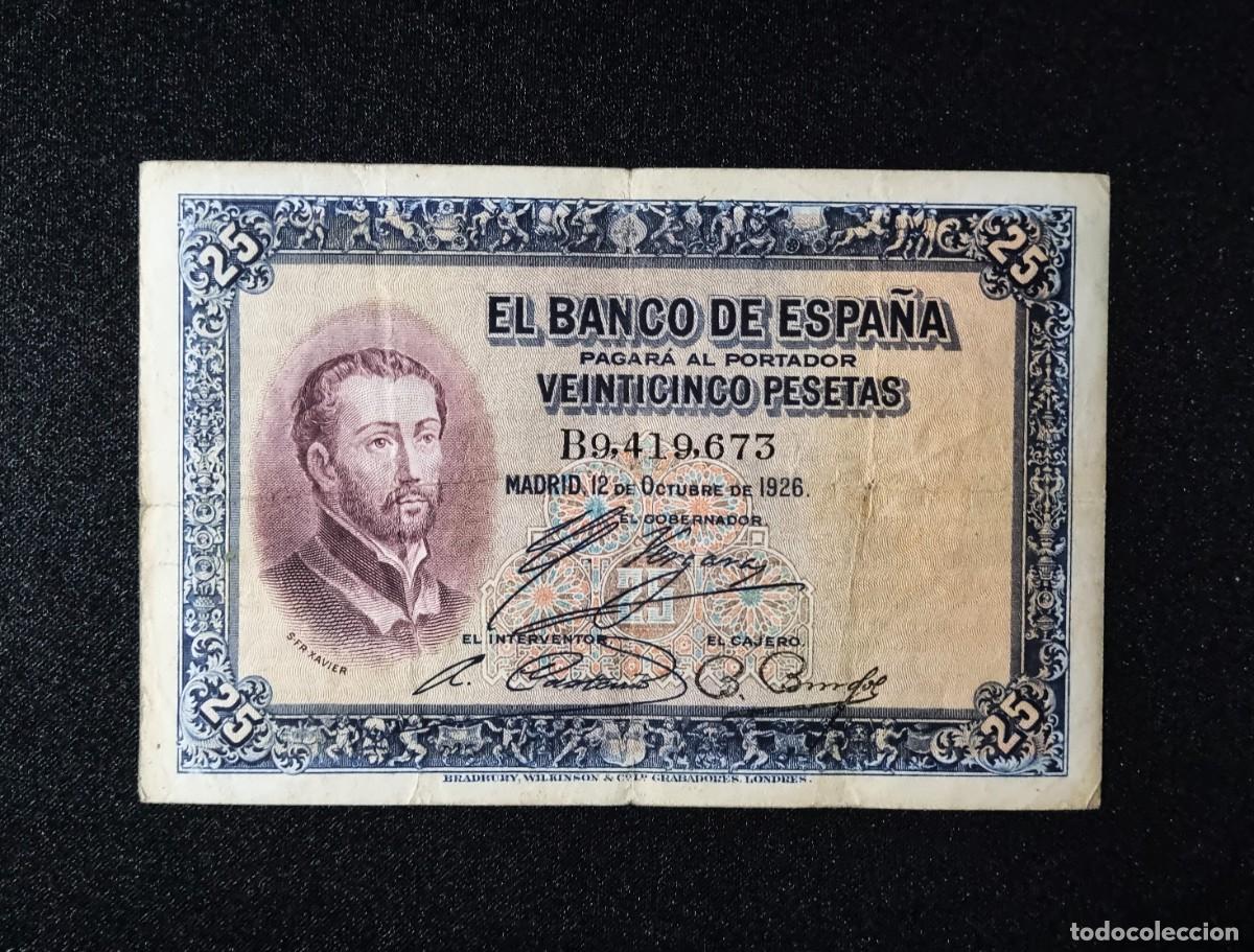 Billetes espa&ntilde;oles: REPUBLICA ESPA&Ntilde;A MUY BUEN EJEMPLAR B | SOLO ACEPTO PAYPAL| BILLETE 25 PESETAS 1926 LEER DESCRIPCION