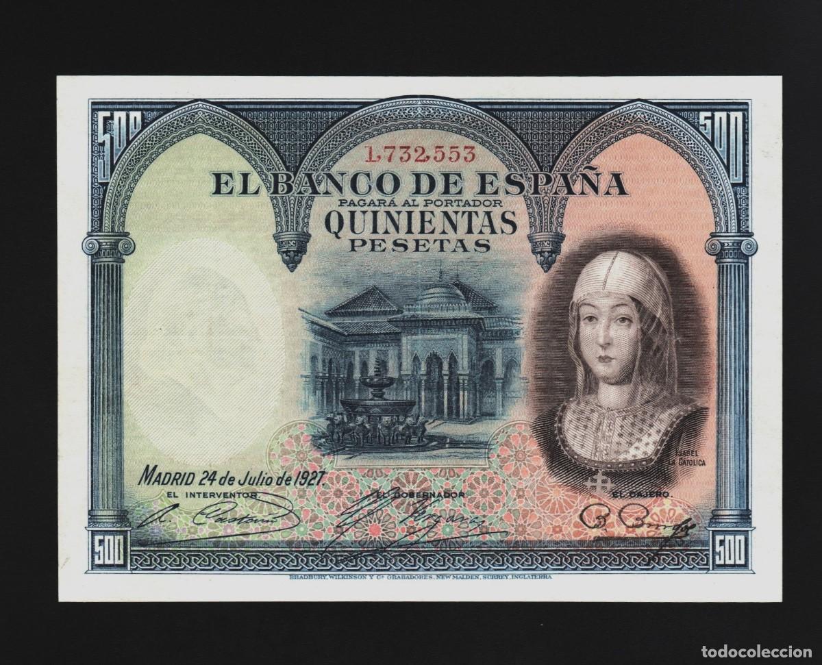 Billetes espa&ntilde;oles: REPUBLICA ESPA&Ntilde;A EXCELENTE RARO | SOLO ACEPTO PAYPAL| BILLETE 500 PESETAS 1927 LEER DESCRIPCION