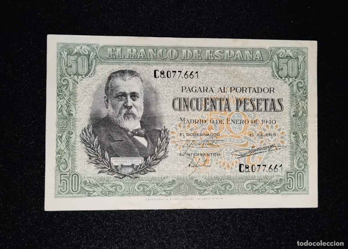 Billetes espa&ntilde;oles: ESTADO ESPA&Ntilde;OL EXCELENTE EJEMPLAR | SOLO ACEPTO PAYPAL| BILLETE 50 PESETAS 1940 LEER DESCRIPCION