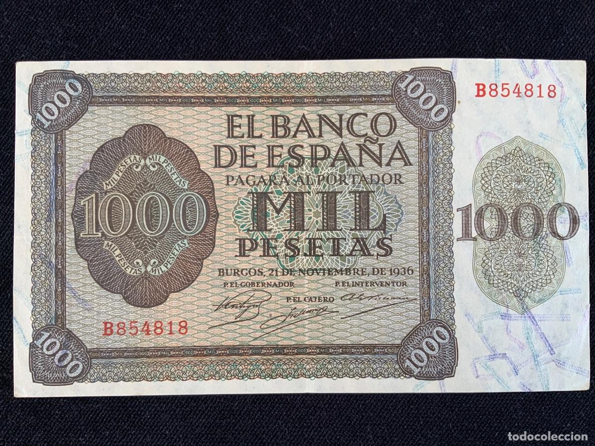 Billetes espa&ntilde;oles: Billete de 1000 pesetas 1936, ebc, serie b.