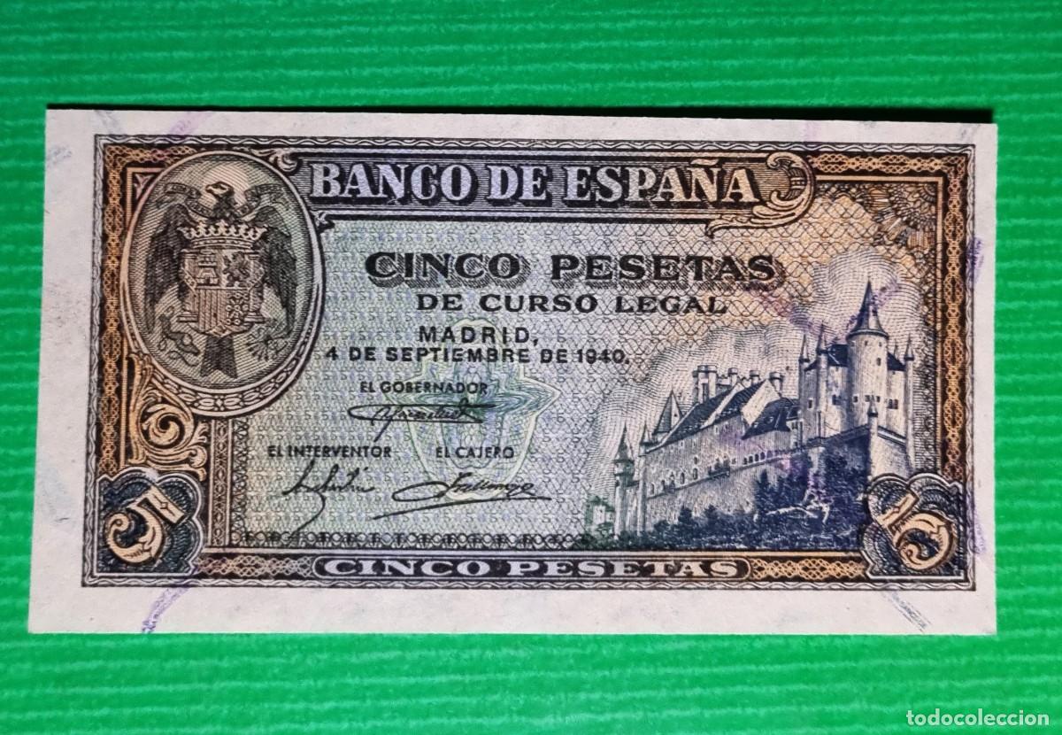 Billetes espa&ntilde;oles: ESTADO ESPA&Ntilde;OL SIN CIRCULAR SC | SOLO ACEPTO PAYPAL| BILLETE 5 PESETAS 1940 LEER DESCRIPCION