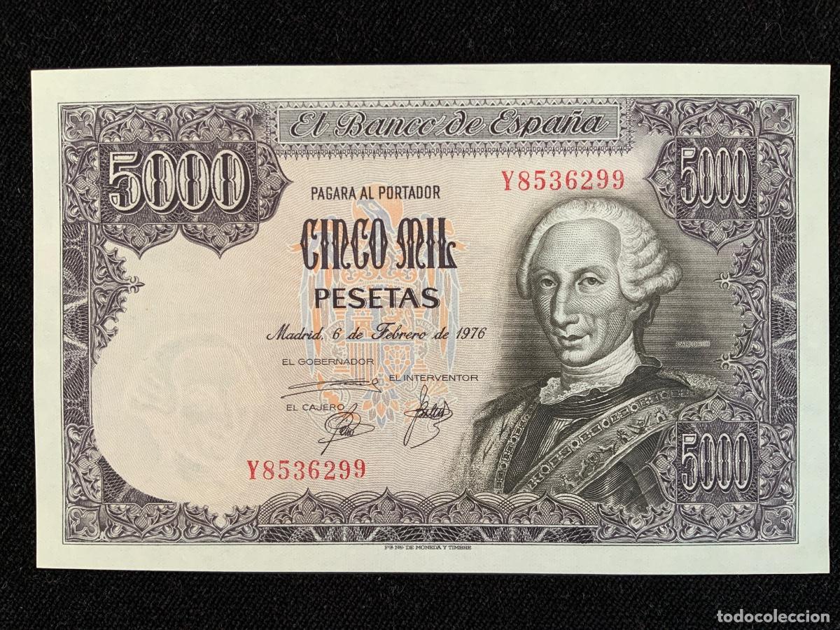 Billetes espa&ntilde;oles: Billete de 5000 pesetas 1976 sc-