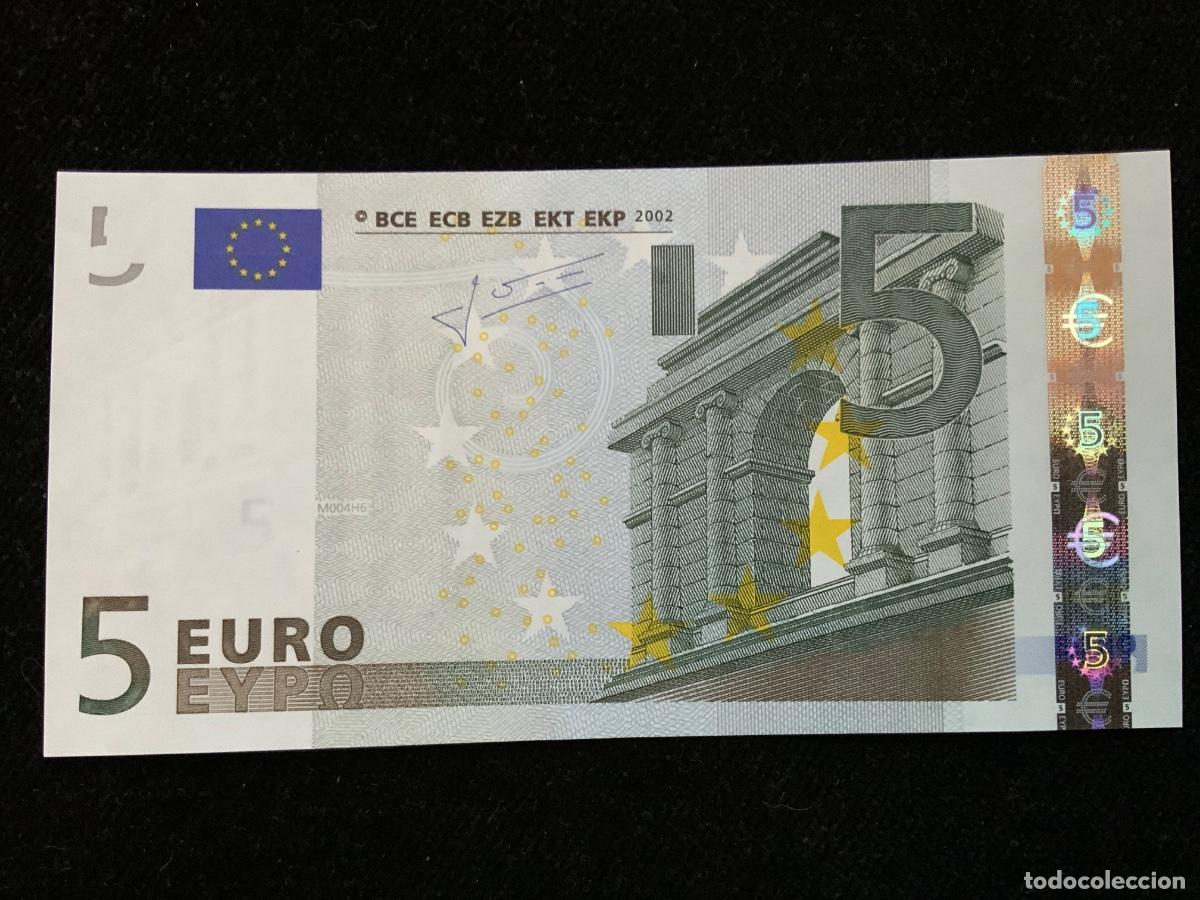 Billetes espa&ntilde;oles: Billete de 5 euros 2002, sc , firma trichet.