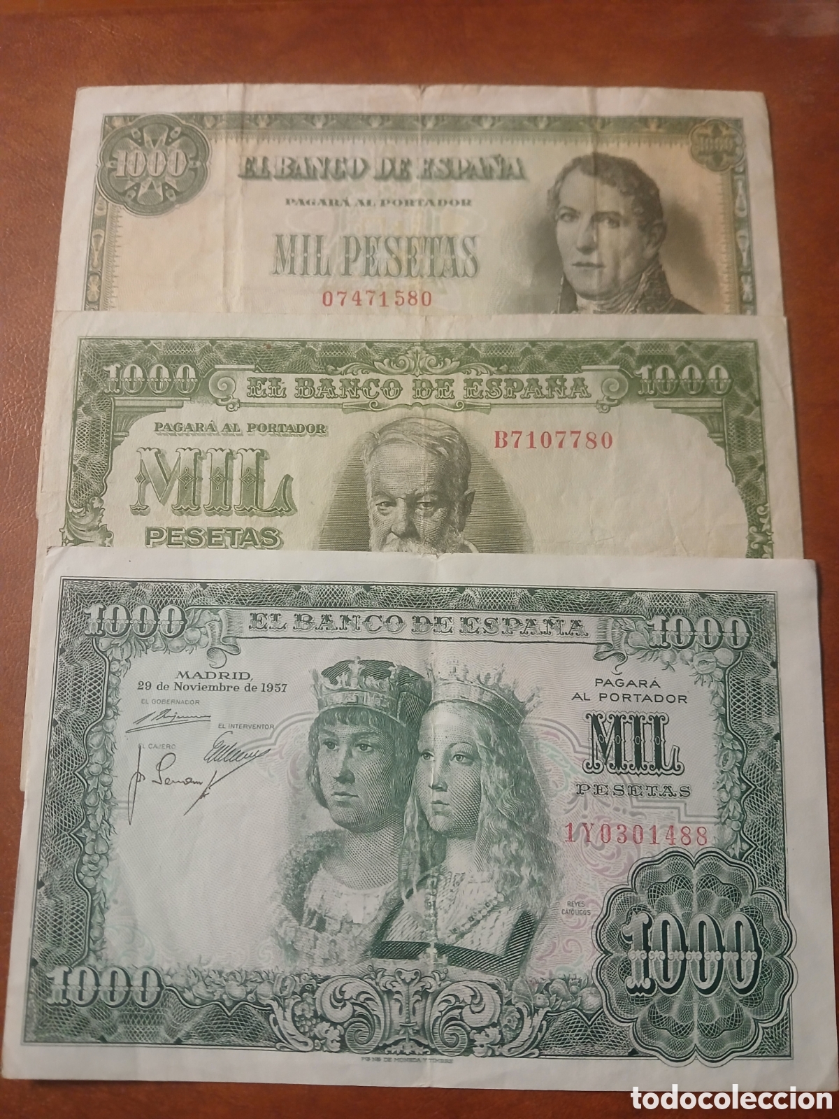 Billetes espa&ntilde;oles: LOTE, TRES BILLETES ESPA&Ntilde;OLES DE 1000 PESETAS.
