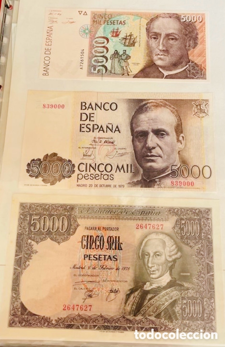 Billetes espa&ntilde;oles: 3 Billetes 5000 pesetas - Foto 1