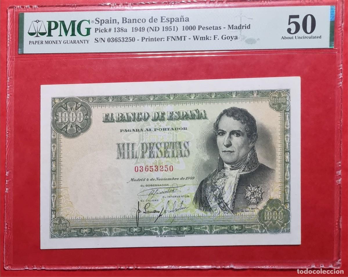 Billetes espa&ntilde;oles: ESTADO ESPA&Ntilde;OL SANTILLAN PMG | SOLO ACEPTO PAYPAL| BILLETE 1000 PESETAS 1949 LEER DESCRIPCION
