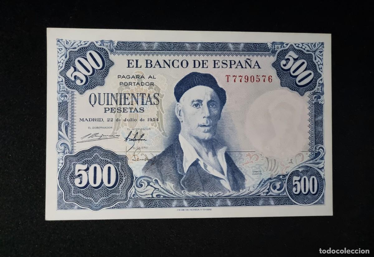 Billetes espa&ntilde;oles: ESTADO ESPA&Ntilde;OL ZULOAGA SIN CIRCULAR SC | SOLO ACEPTO PAYPAL| BILLETE 500 PESETAS 1954 LEER DESCRIPCI