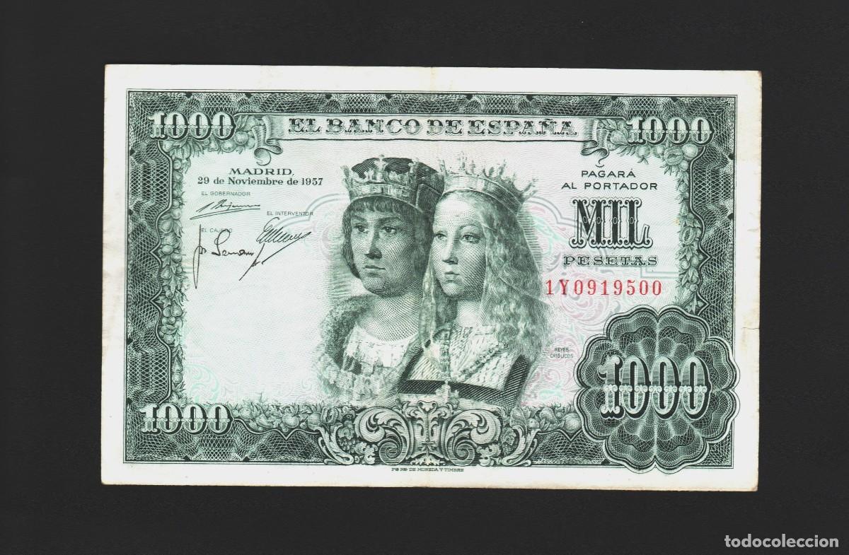 Billetes espa&ntilde;oles: &Uacute;LTIMA SERIE 1Y RRCC EXCELENTE | SOLO ACEPTO PAYPAL| BILLETE 1000 PESETAS 1957 LEER DESCRIPCI