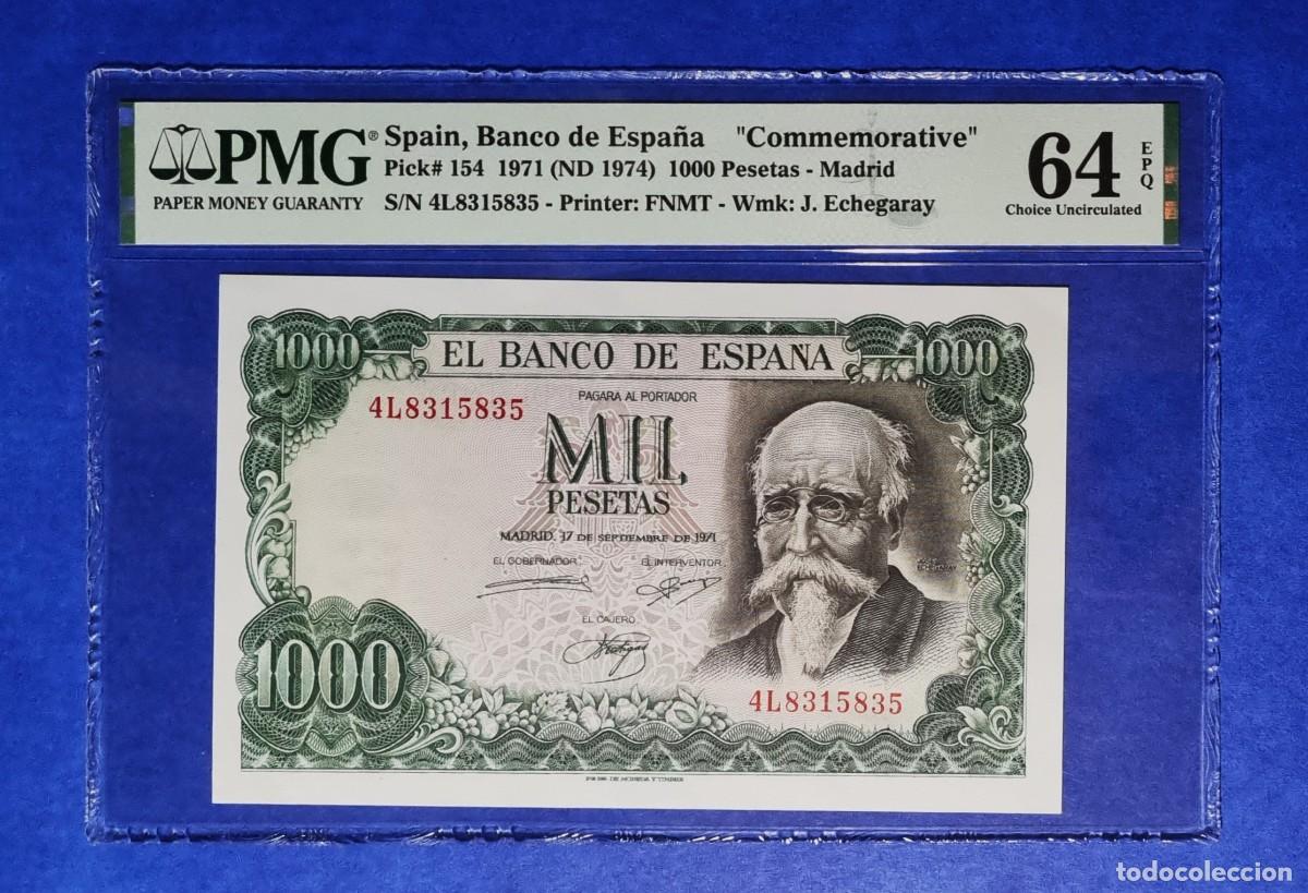 Billetes espa&ntilde;oles: PRECIOSO EJEMPLAR PMG 64 EPQ | SOLO ACEPTO PAYPAL| BILLETE 1000 PESETAS 1971 LEER DESCRIPCION