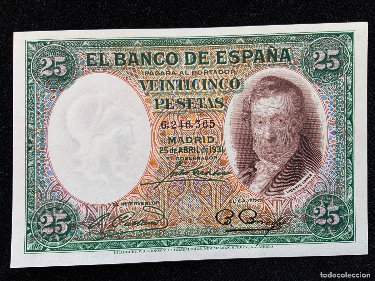 Billetes espa&ntilde;oles: Billete de 25 pesetas 1931, sc, sin letra de serie.