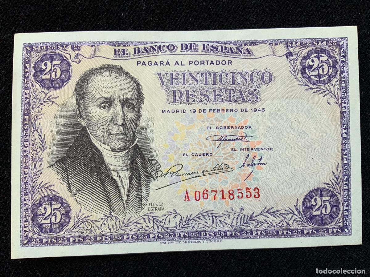 Billetes espa&ntilde;oles: Billete de 25 pesetas de 1946, sc , serie A.