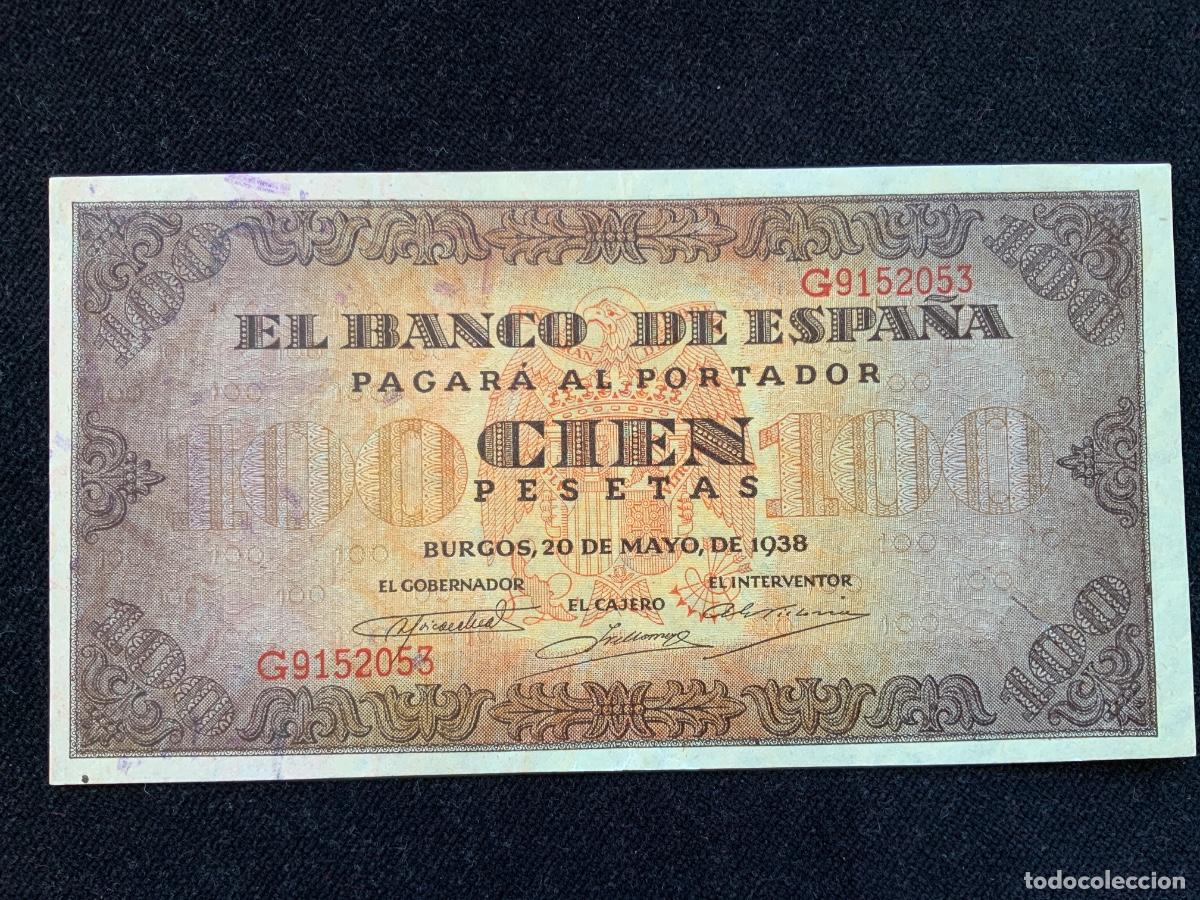 Billetes espa&ntilde;oles: Billete de 100 pesetas 1938, sc-, serie G.
