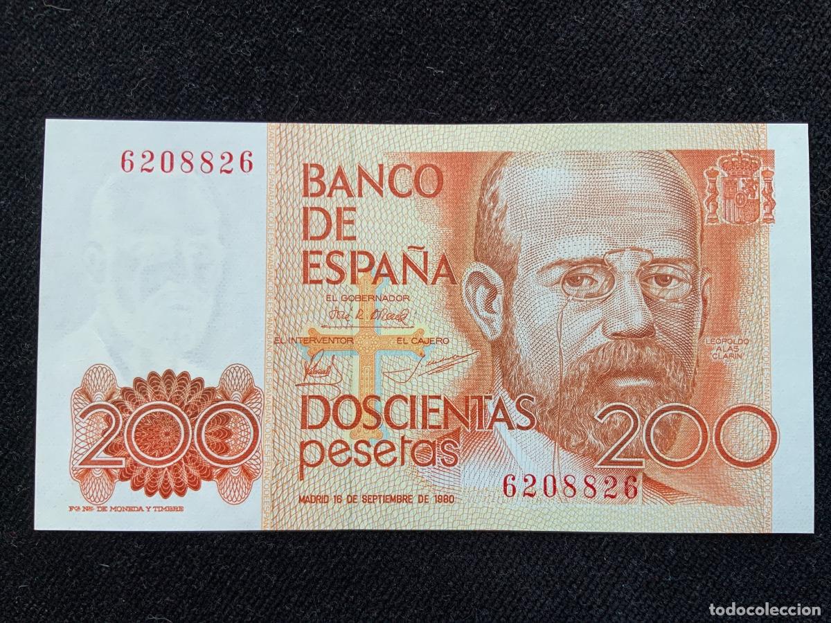 Billetes espa&ntilde;oles: Billete de 200 pesetas 1980, sc, sin letra de serie.
