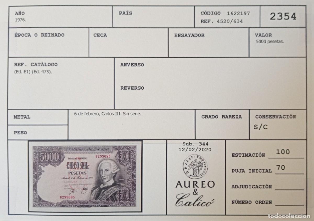 Billetes espa&ntilde;oles: Billete 5000 pesetas