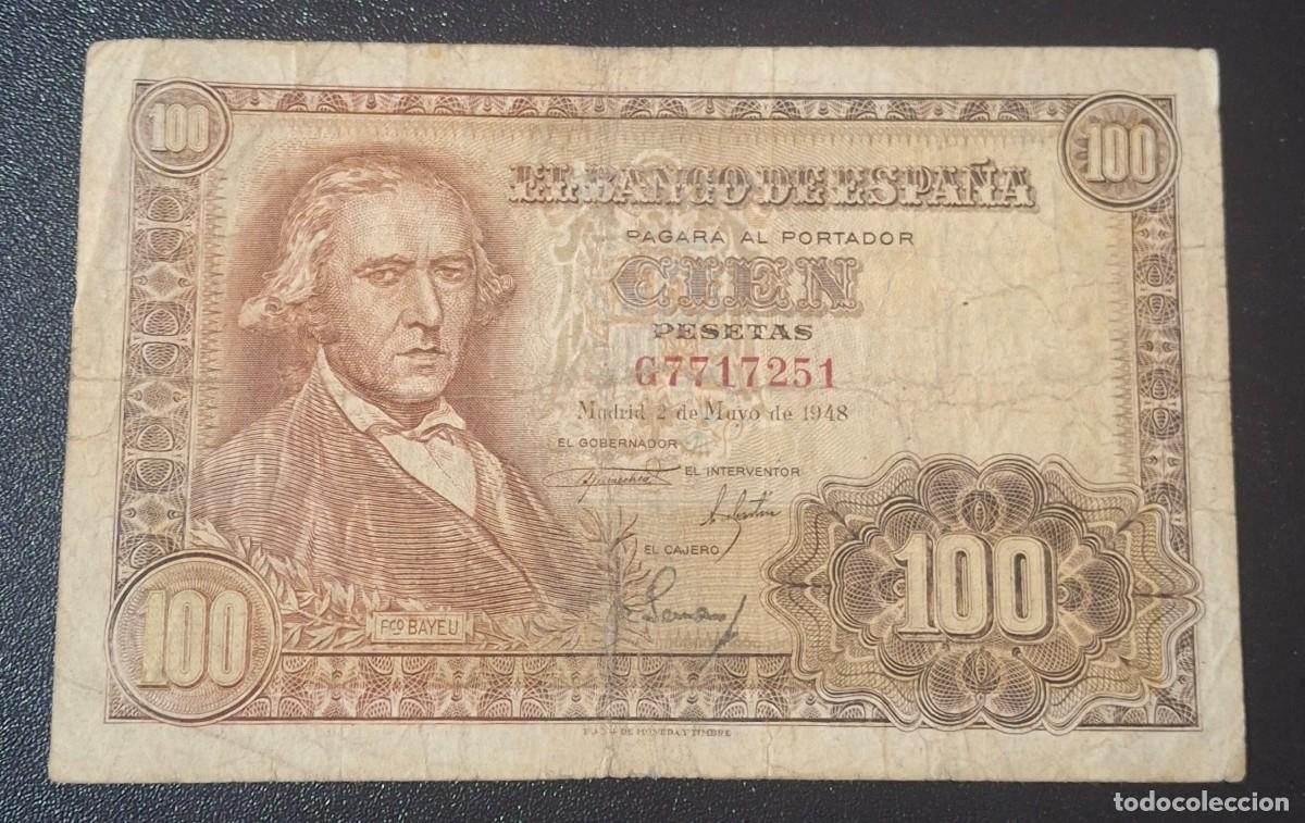Billetes espa&ntilde;oles: ESPA&Ntilde;A 100 Pesetas 1948 P.137a (MBC)