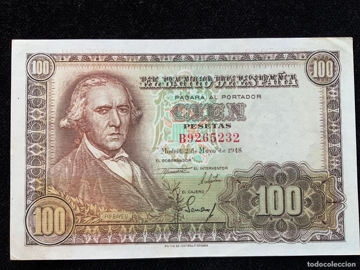 Billets espagnols: Billete de 100 pesetas 1948, ebc+, serie b, Francisco Bayeu.