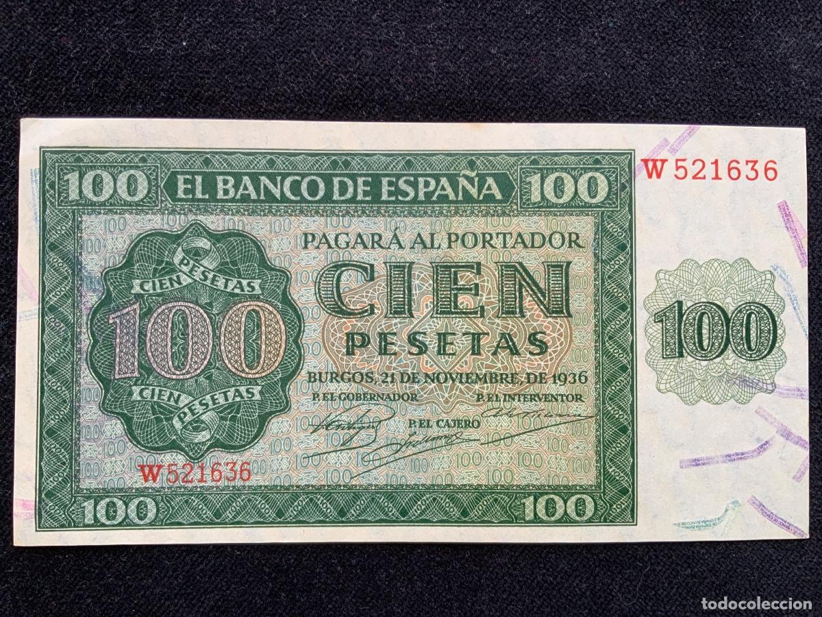 Billetes espa&ntilde;oles: Billete de 100 pesetas Burgos 1936, sc-, serie w.