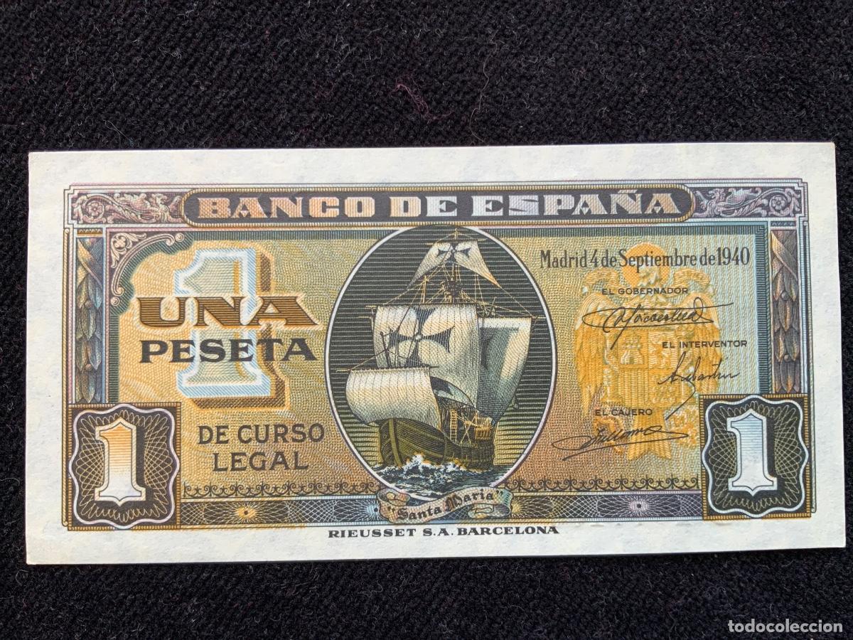 Billetes espa&ntilde;oles: Billete de 1 peseta 1940, sc- santa maria.