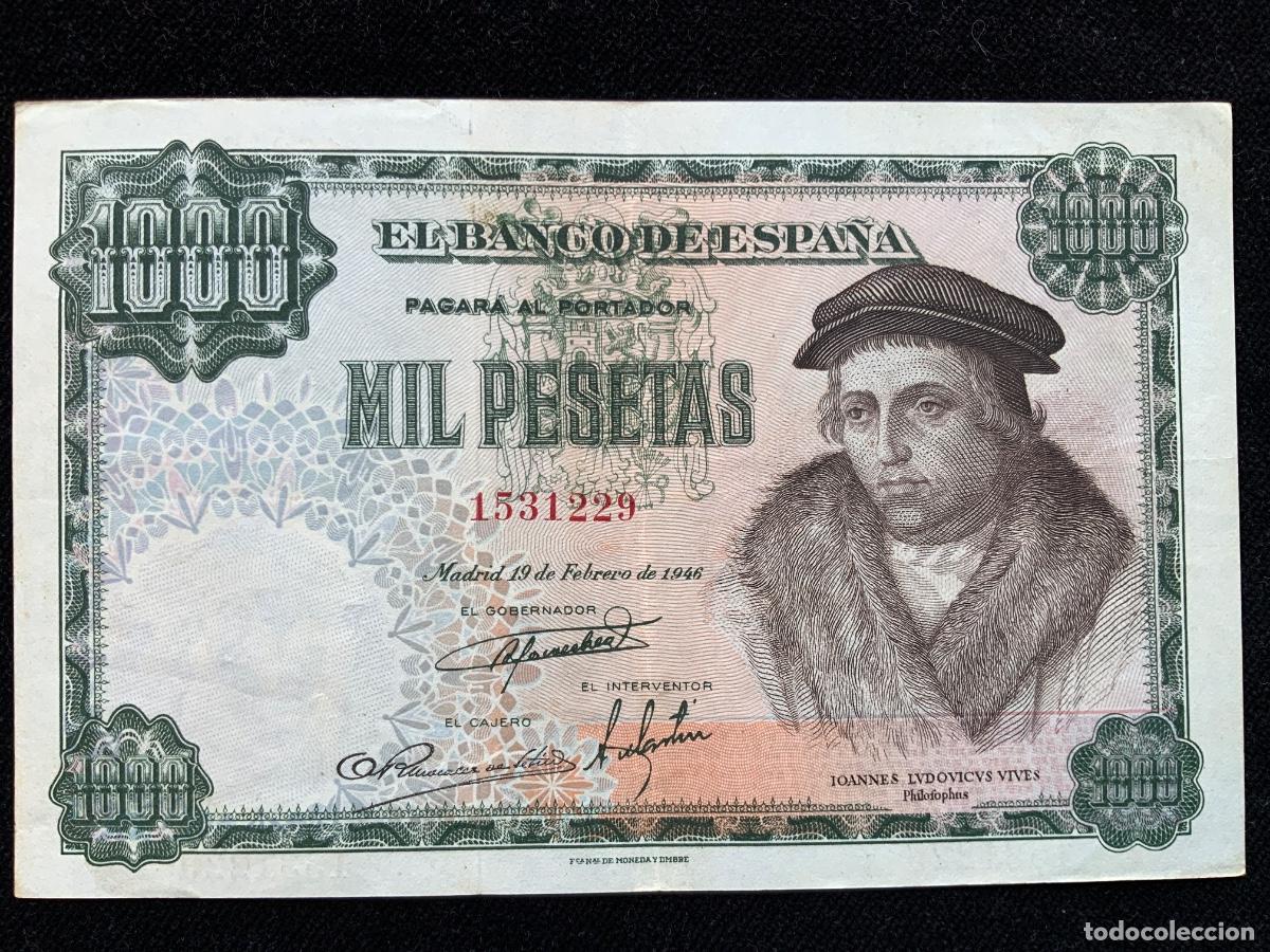 Billetes espa&ntilde;oles: Billete de 1000 pesetas 1946, ebc-, Luis vives.