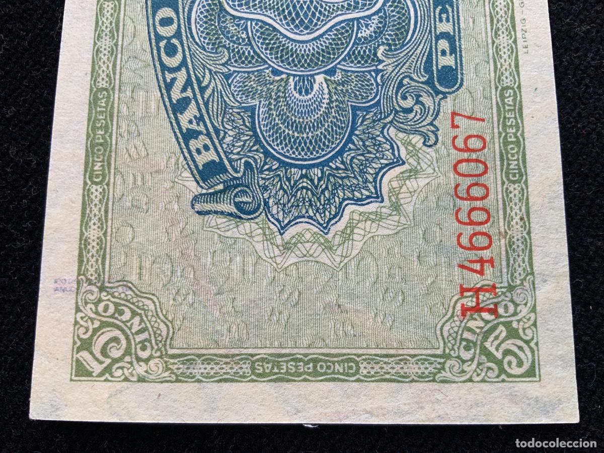 Billetes espa&ntilde;oles: Billete de 5 pesetas 1940. Ebc - Foto 6