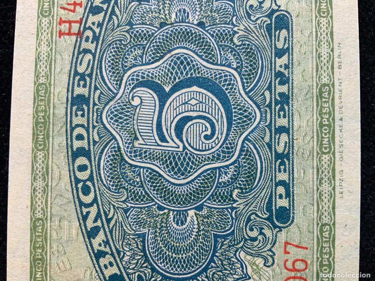 Billetes espa&ntilde;oles: Billete de 5 pesetas 1940. Ebc - Foto 7