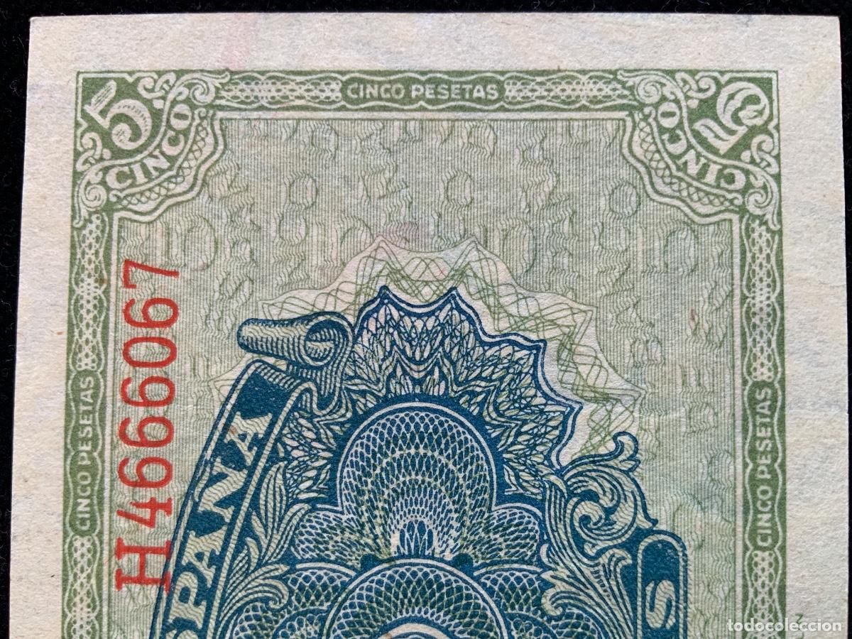 Billetes espa&ntilde;oles: Billete de 5 pesetas 1940. Ebc - Foto 8