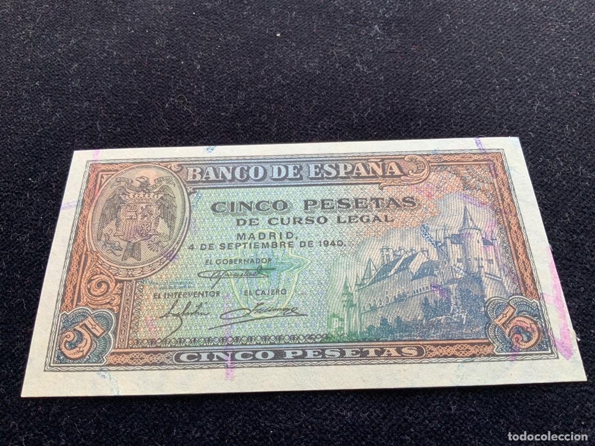 Billetes espa&ntilde;oles: Billete de 5 pesetas 1940. Ebc - Foto 11