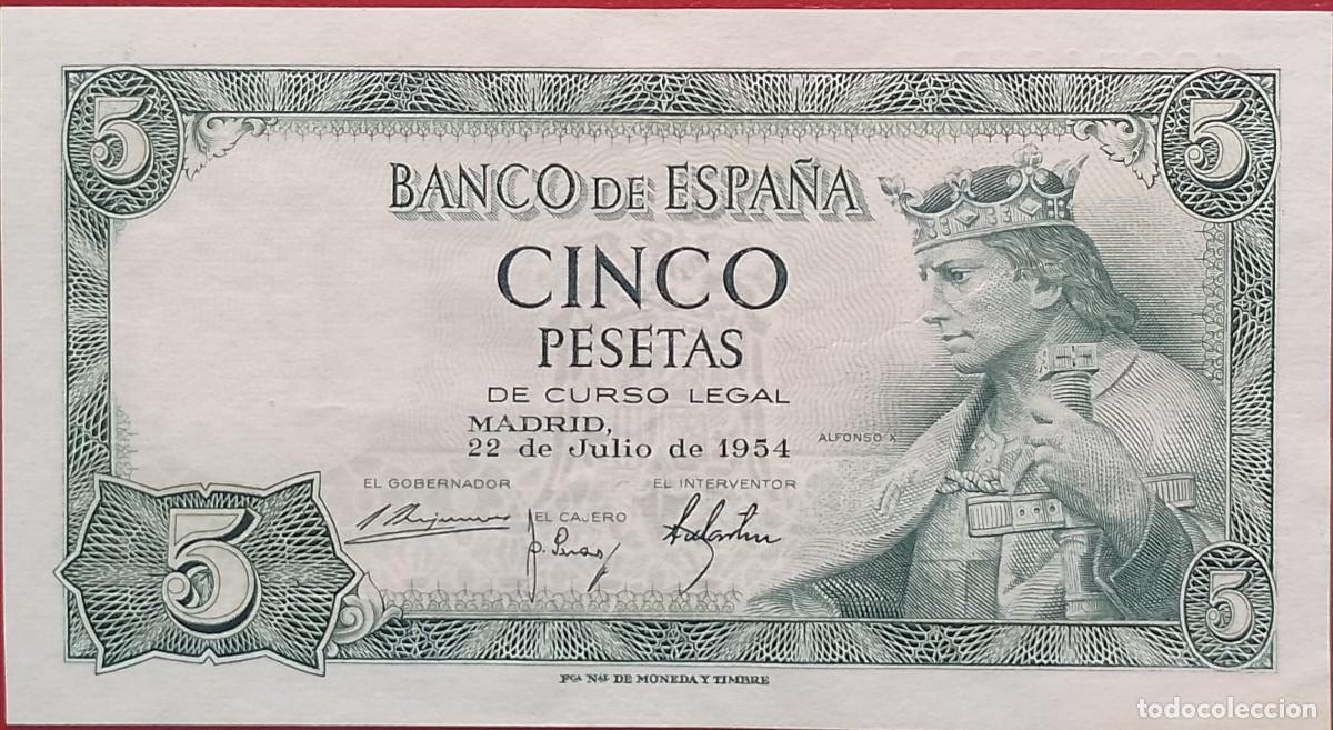 Billetes espa&ntilde;oles: BILLETE DE 5 PESETAS 1954 ALFONSO X S/C-