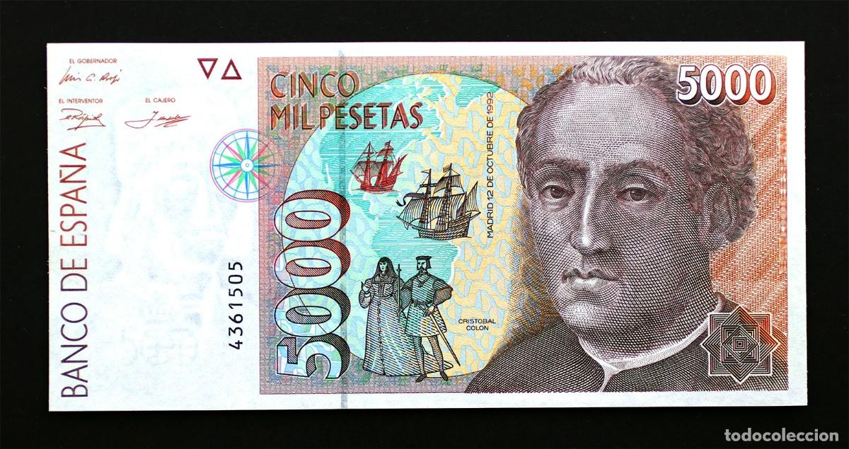 Billetes espa&ntilde;oles: SC-Spain. 5000 Pesetas. 1992. &rdquo;Crist&oacute;bal Col&oacute;n&rdquo; SIN SERIE. SC/UNC