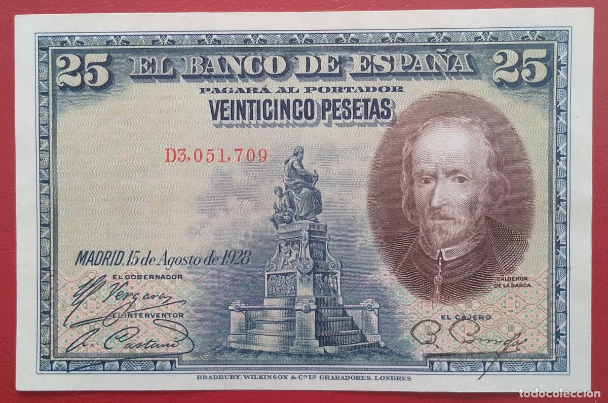Billetes espa&ntilde;oles: BILLETE DE 25 PESETAS 1928 CALDERON EBC+