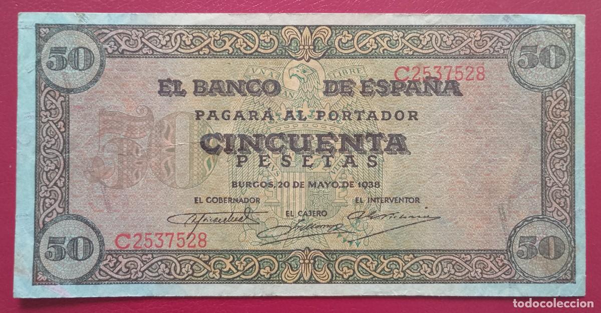 Billetes espa&ntilde;oles: BILLETE DE 50 PESETAS BURGOS 1938 EBC