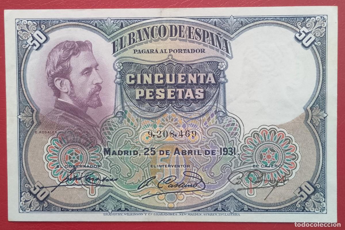 Billetes espa&ntilde;oles: BILLETE DE 50 PESETAS 1931 ROSALES EBC