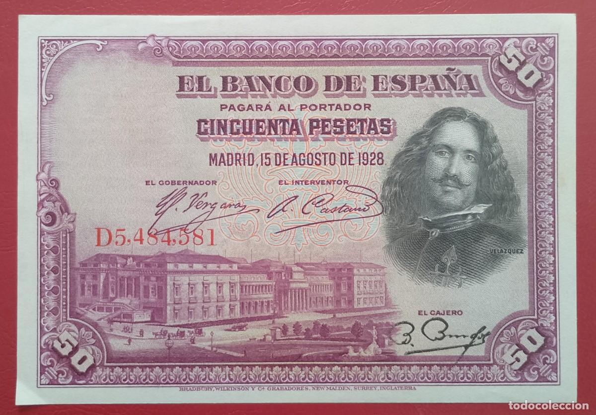 Billetes espa&ntilde;oles: BILLETE DE 50 PESETAS 1928 VELAZQUEZ S/C-