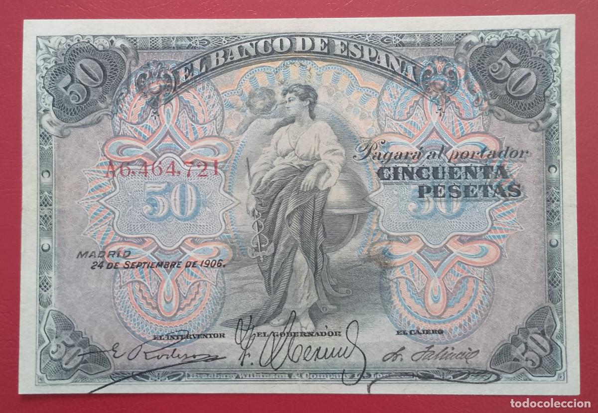 Billetes espa&ntilde;oles: BILLETE DE 50 PESETAS 1906 ALEGORIAS EBC+