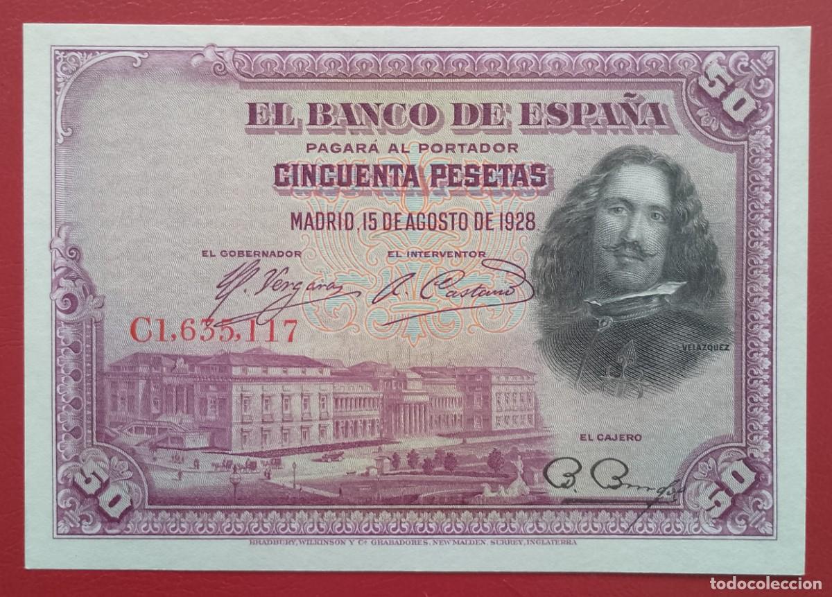 Billetes espa&ntilde;oles: BILLETE DE 50 PESETAS 1928 VELAZQUEZ EBC+
