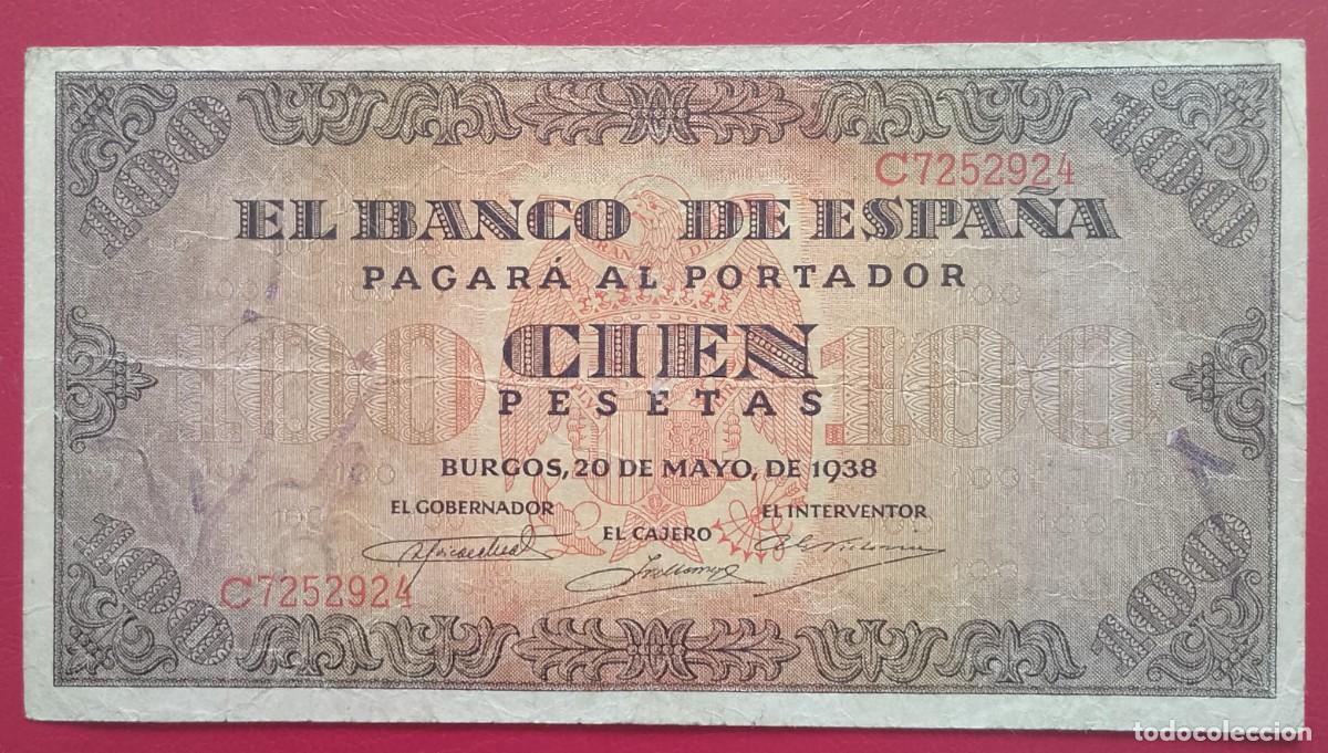 Billetes espa&ntilde;oles: BILLETE DE 100 PESETAS 1938 BURGOS MBC+