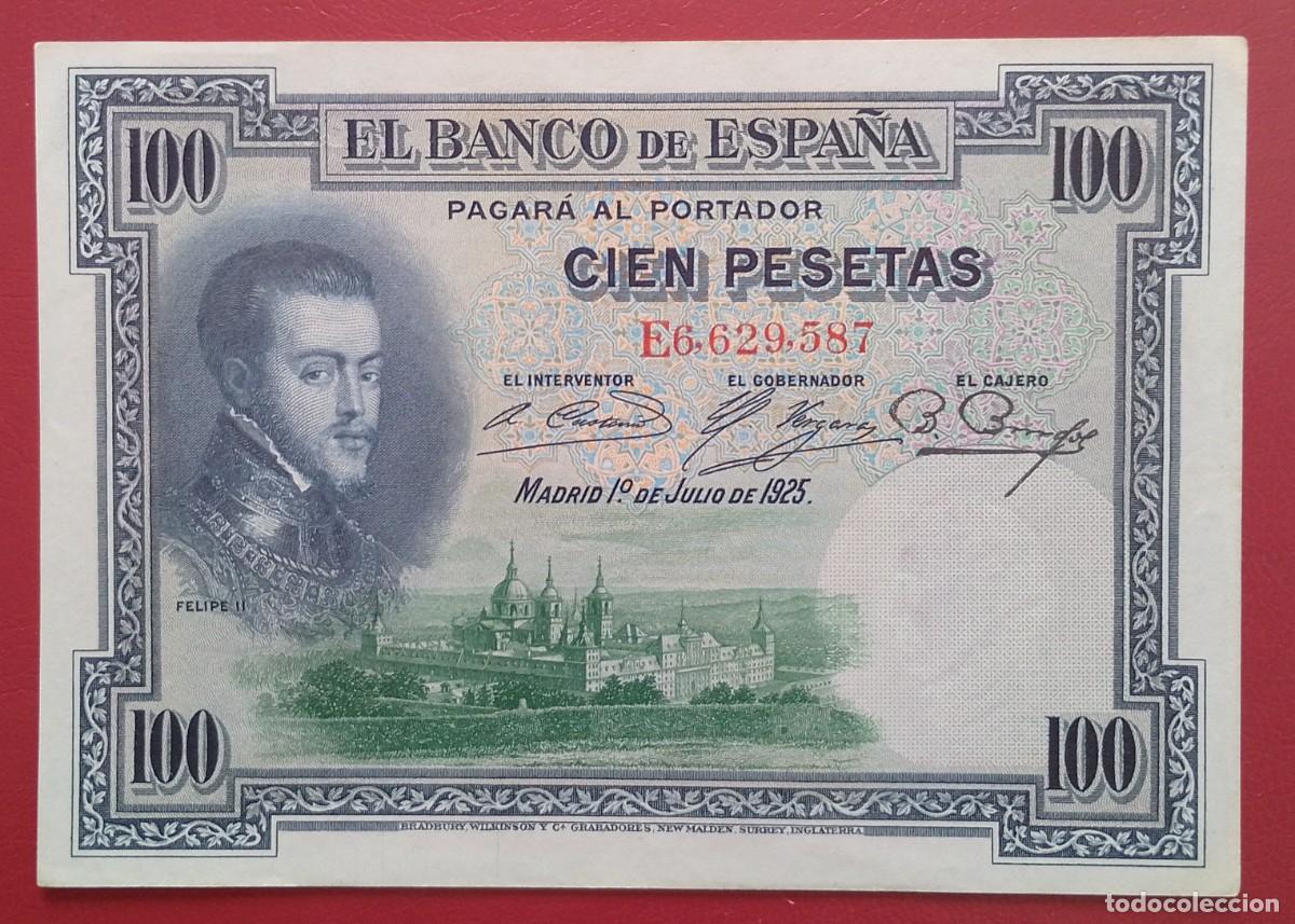 Billetes espa&ntilde;oles: BILLETE DE 100 PESETAS 1925 FELIPE II S/C-