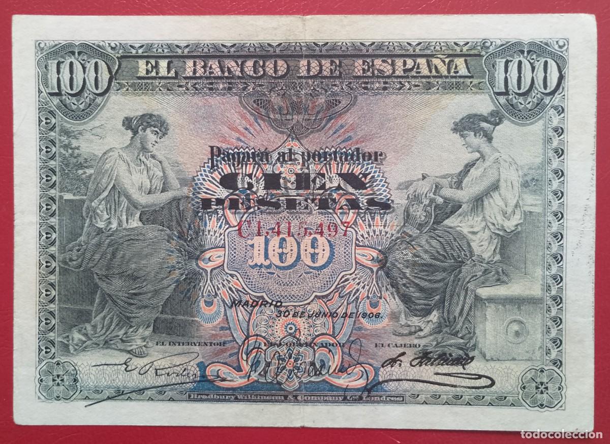 Billetes espa&ntilde;oles: BILLETE DE 100 PESETAS 1906 ALEGORIAS MBC