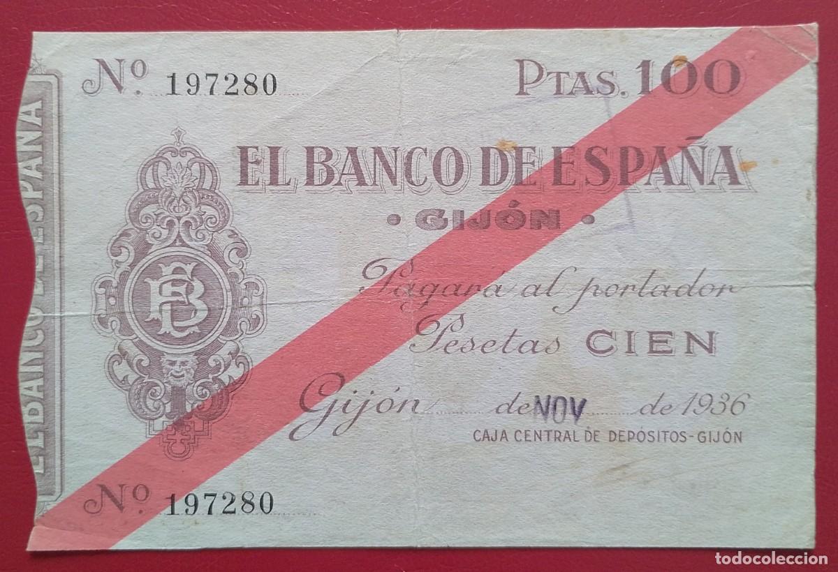 Billetes espa&ntilde;oles: BILLETE DE 100 PESETAS 1936 GIJON EBC-