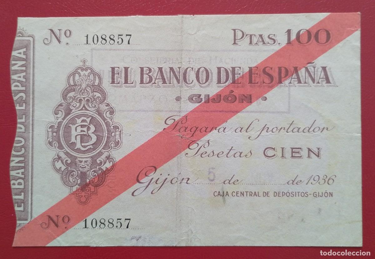 Billetes espa&ntilde;oles: BILLETE DE 100 PESETAS 1936 GIJON EBC-