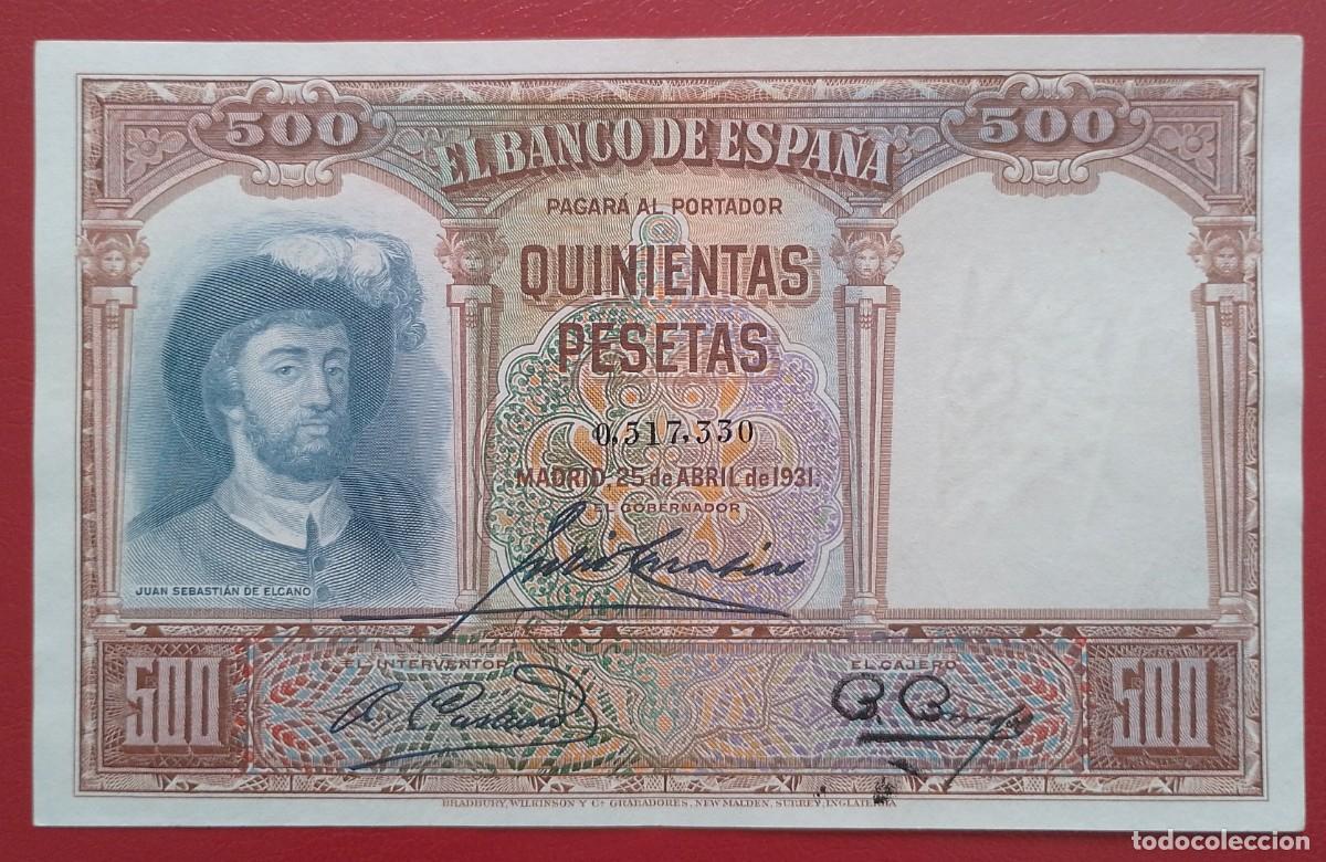 Billetes espa&ntilde;oles: BILLETE DE 500 PESETAS 1931 ELCANO EBC+
