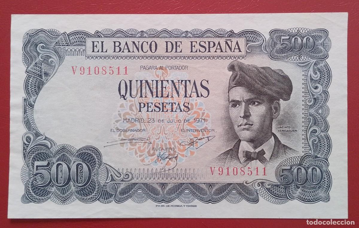 Billetes espa&ntilde;oles: BILLETE DE 500 PESETAS 1971 VERDAGUER S/C-