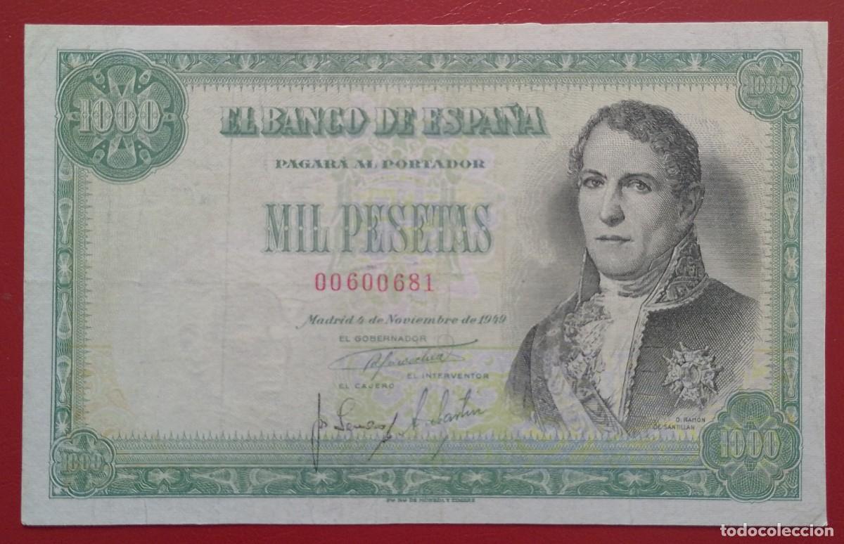 Billetes espa&ntilde;oles: BILLETE DE 1000 PESETAS 1949 SANTILLAN MBC
