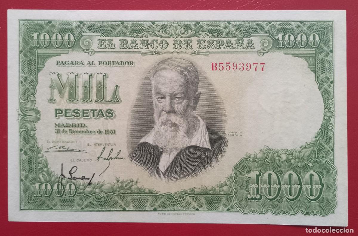 Billetes espa&ntilde;oles: BILLETE DE 1000 PESETAS 1951 SOROLLA S/C-
