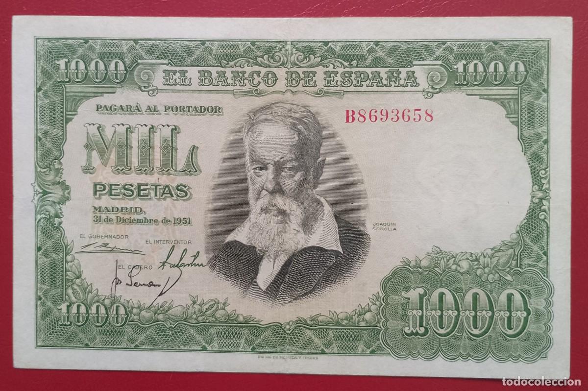 Billetes espa&ntilde;oles: BILLETE DE 1000 PESETAS 1951 SOROLLA S/C-