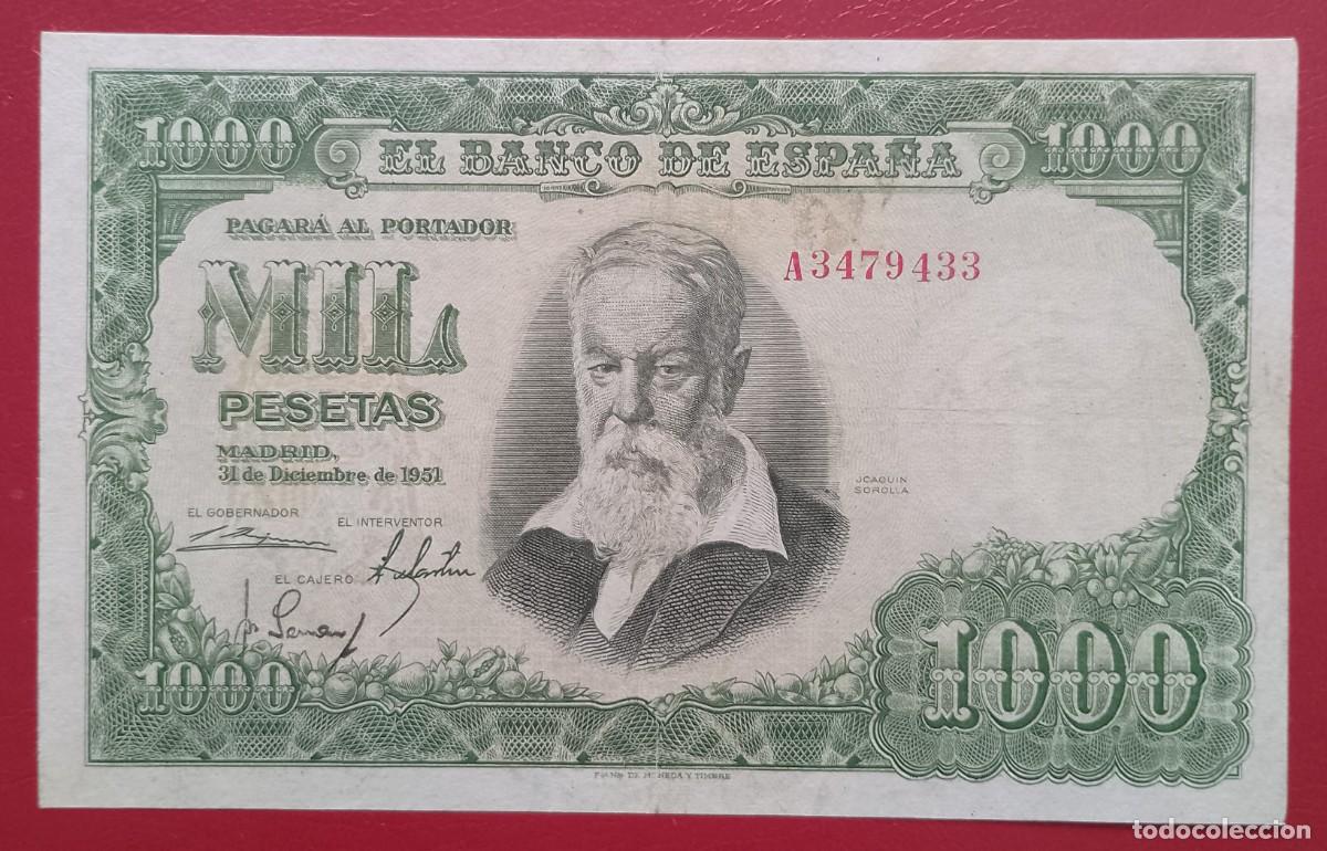 Billetes espa&ntilde;oles: BILLETE DE 1000 PESETAS 1951 SOROLLA S/C-